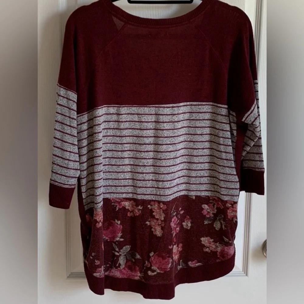 Maurices Maroon Knit Top - Picture 3 of 3